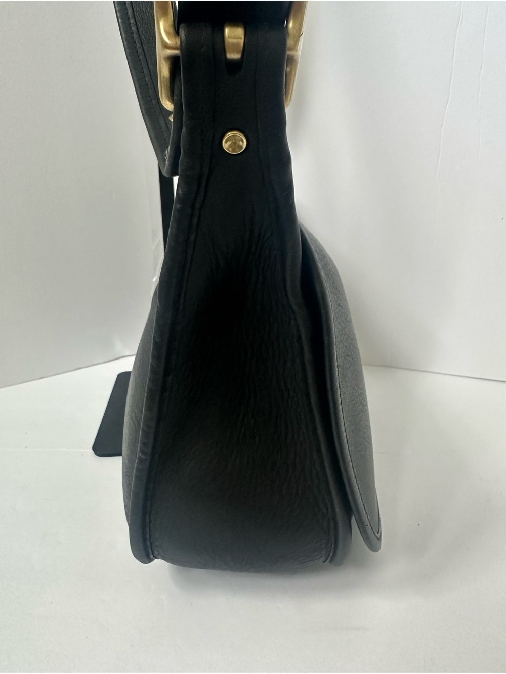 Vintage Coach Patricia’s Legacy Saddle Bag 90’s Black Leather 9951 Flap EUC - Picture 9 of 17